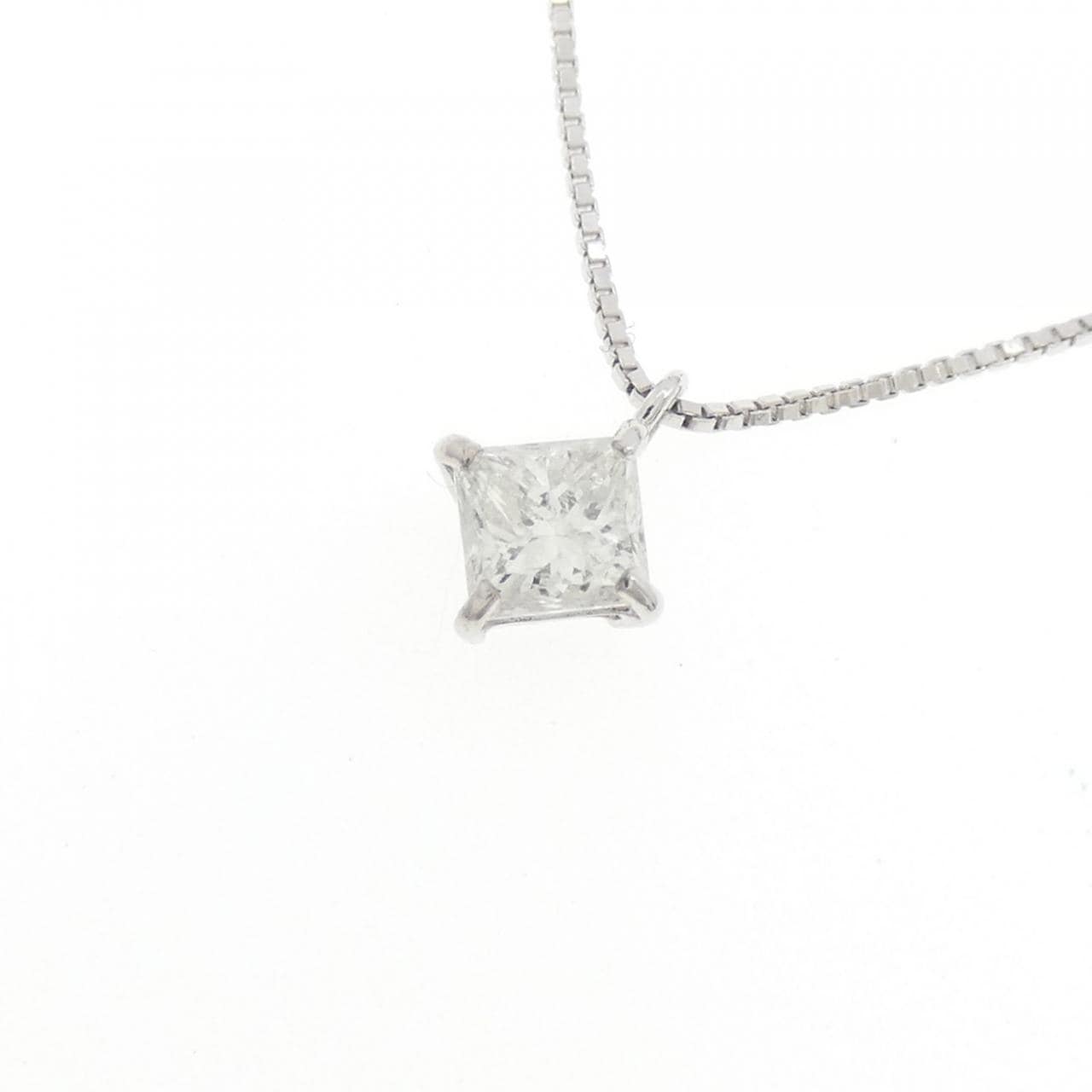 K18WG ソリティア ダイヤモンド ネックレス 0.310CT