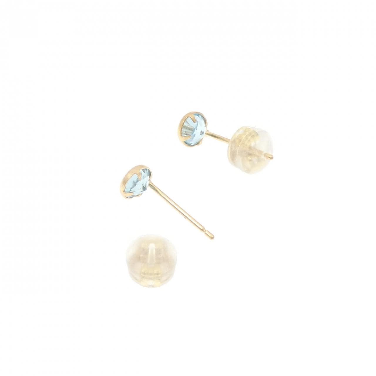 【新品】K18YG ブルートパーズ ピアス