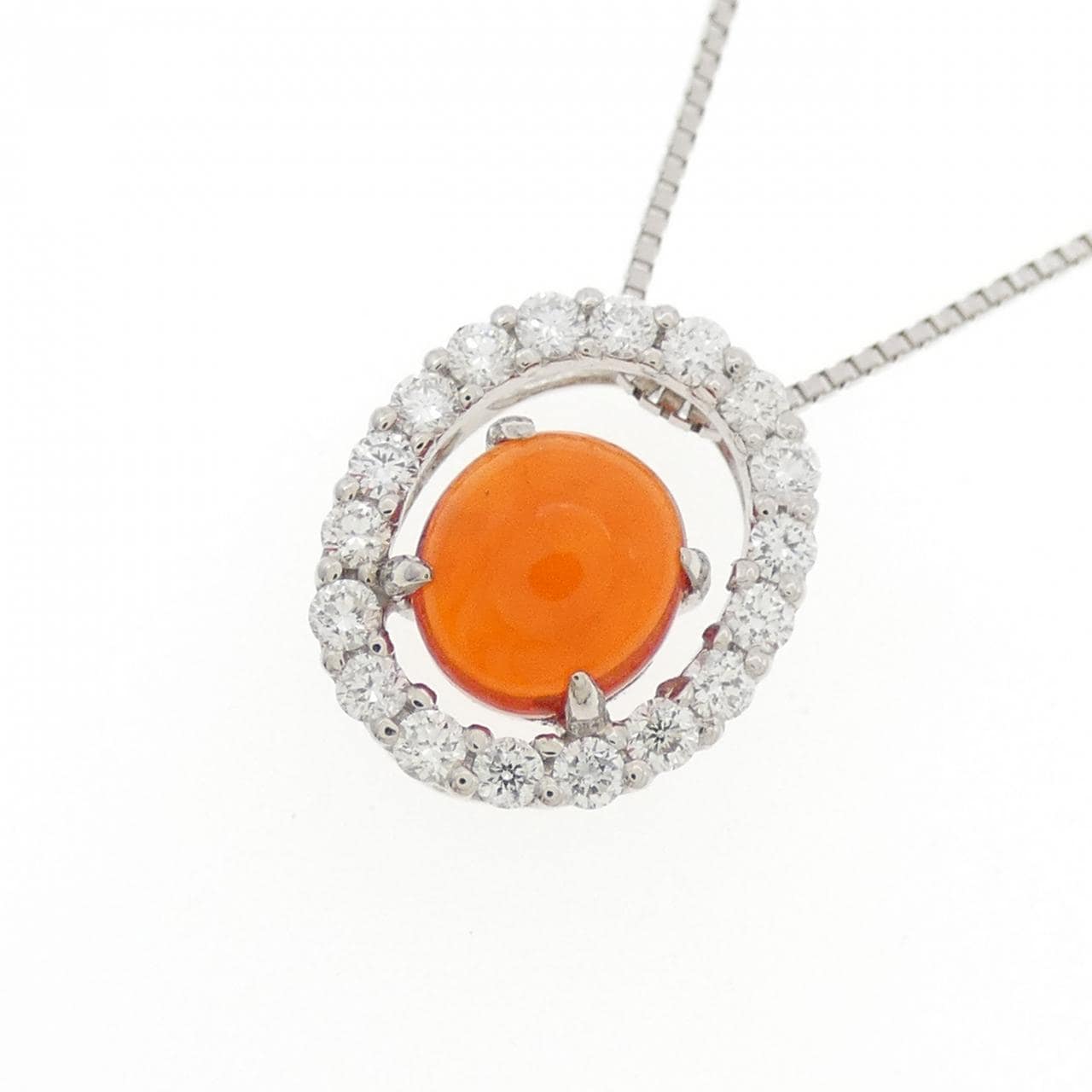 PT900/PT850 オパール ネックレス 1.02CT