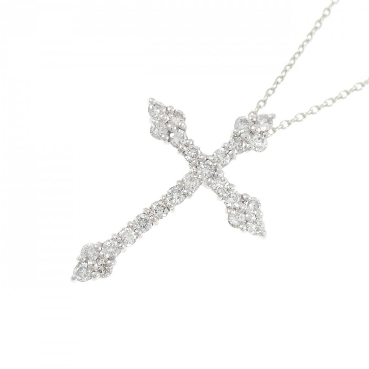 PT900/PT850 クロス ダイヤモンド ネックレス 0.50CT