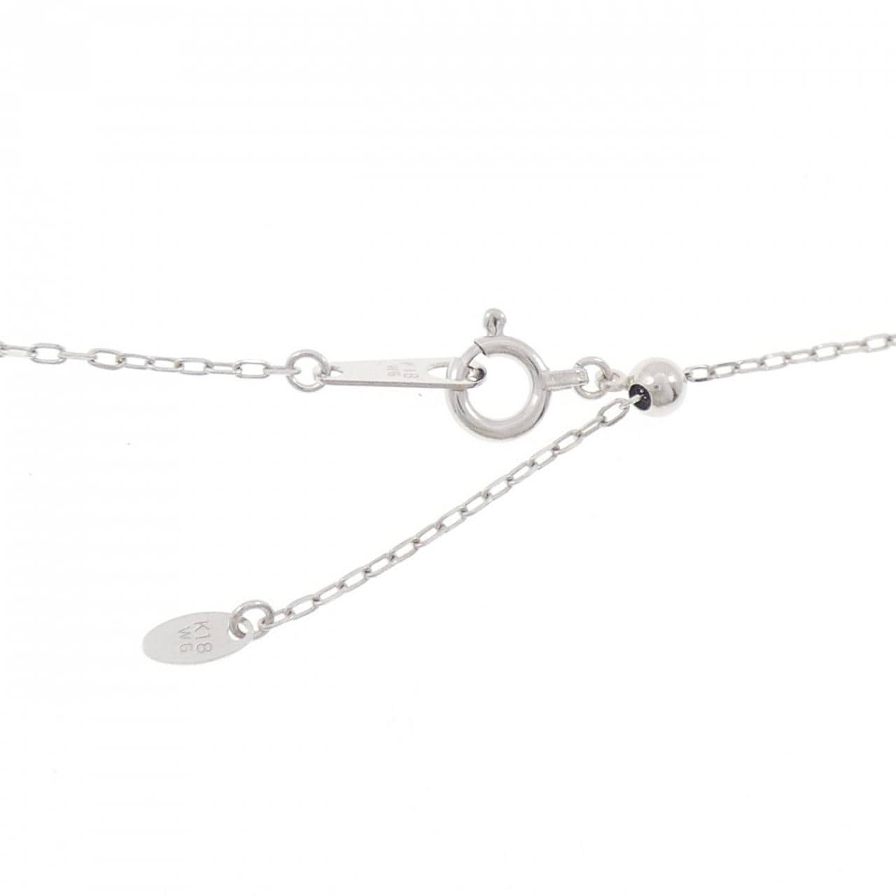 K18WG ダイヤモンド ネックレス 0.06CT