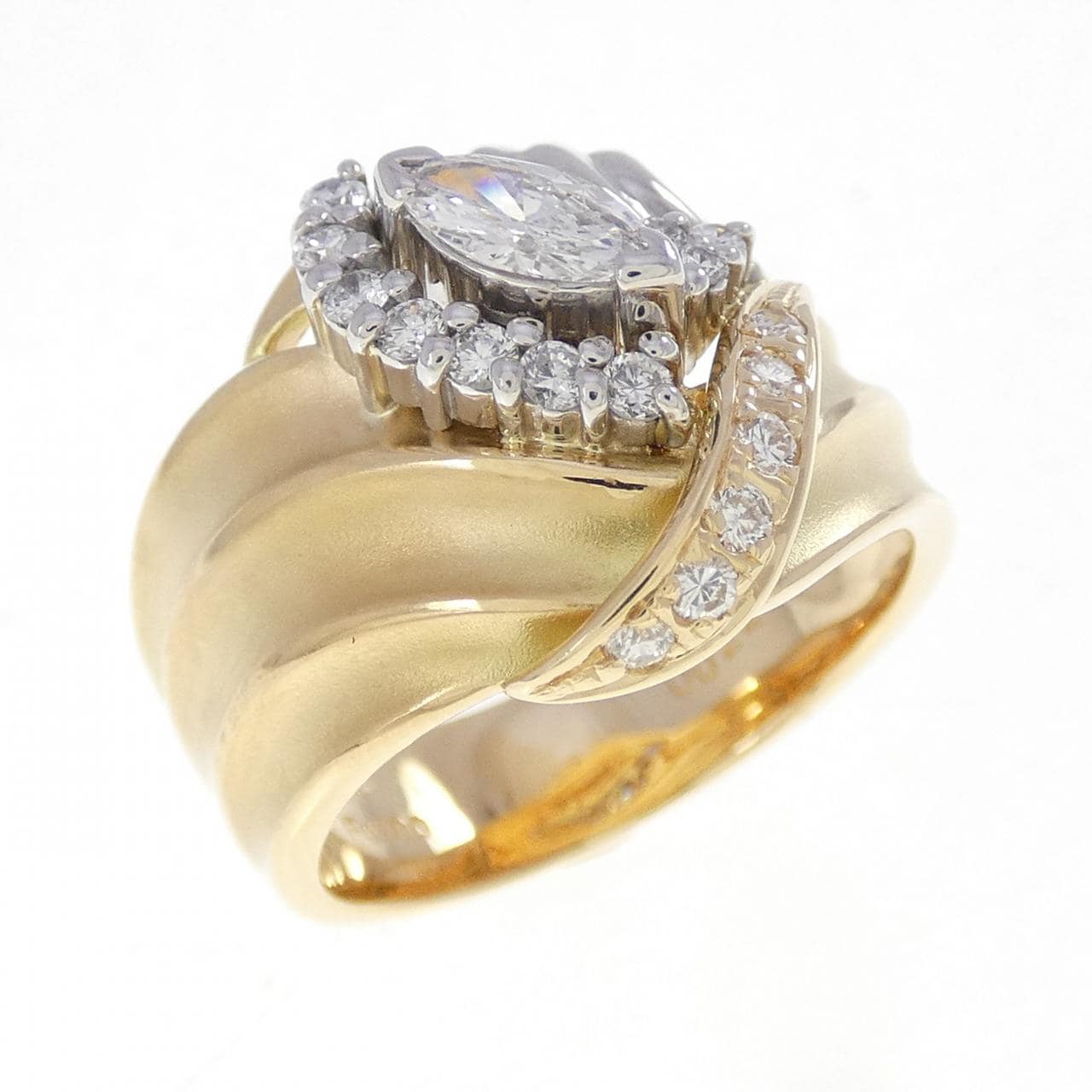 K18YG/PT900 ダイヤモンド リング 0.245CT