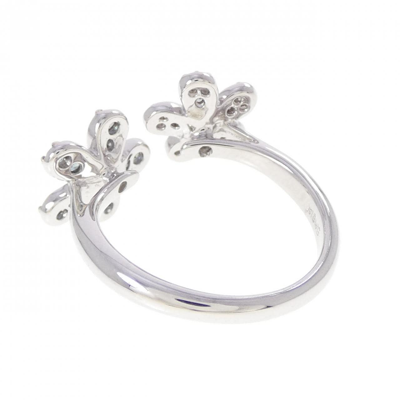 K18WG/K18BG フラワー アレキサンドライト リング 0.27CT