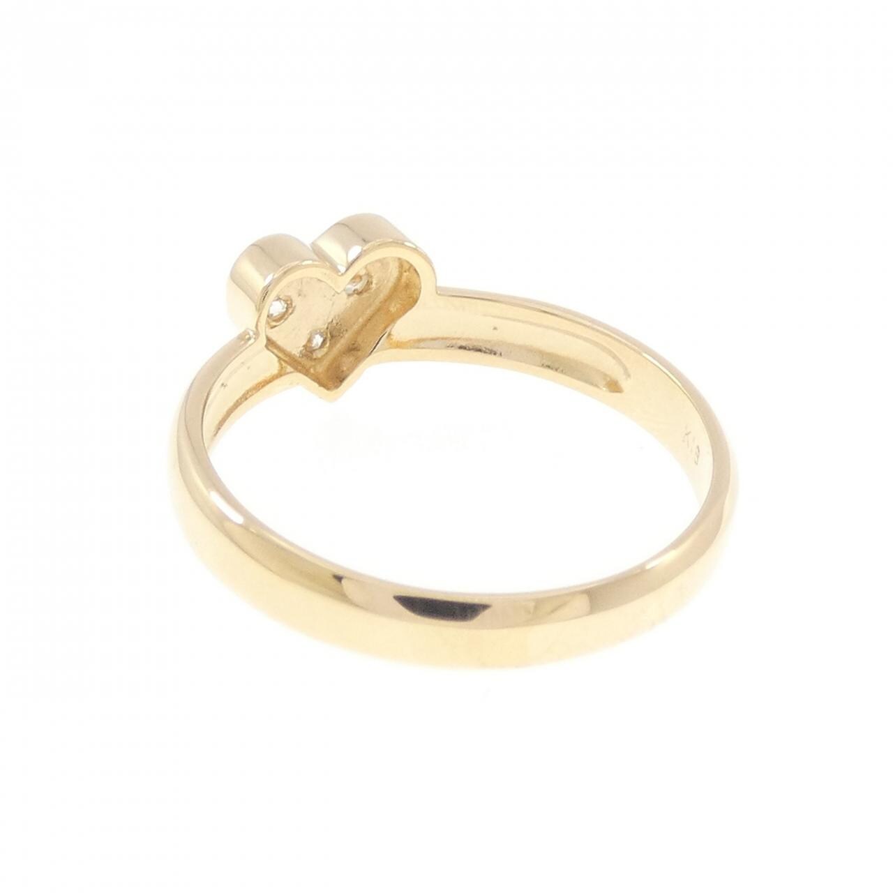 K18YG ハート ダイヤモンド リング 0.06CT