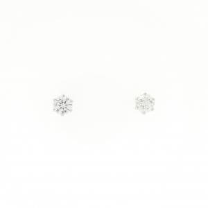 PT900 ソリティア ダイヤモンド ピアス 0.30CT