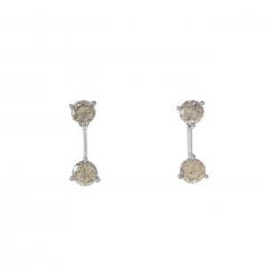 K18WG ダイヤモンド ピアス 1.00CT
