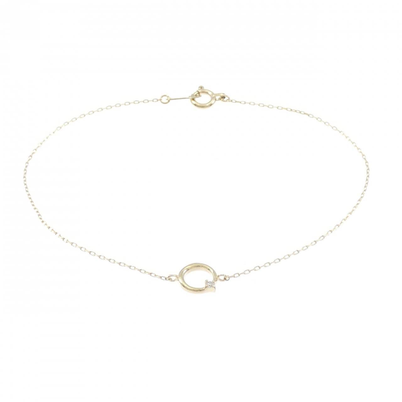 K10YG ダイヤモンド ブレスレット 0.01CT