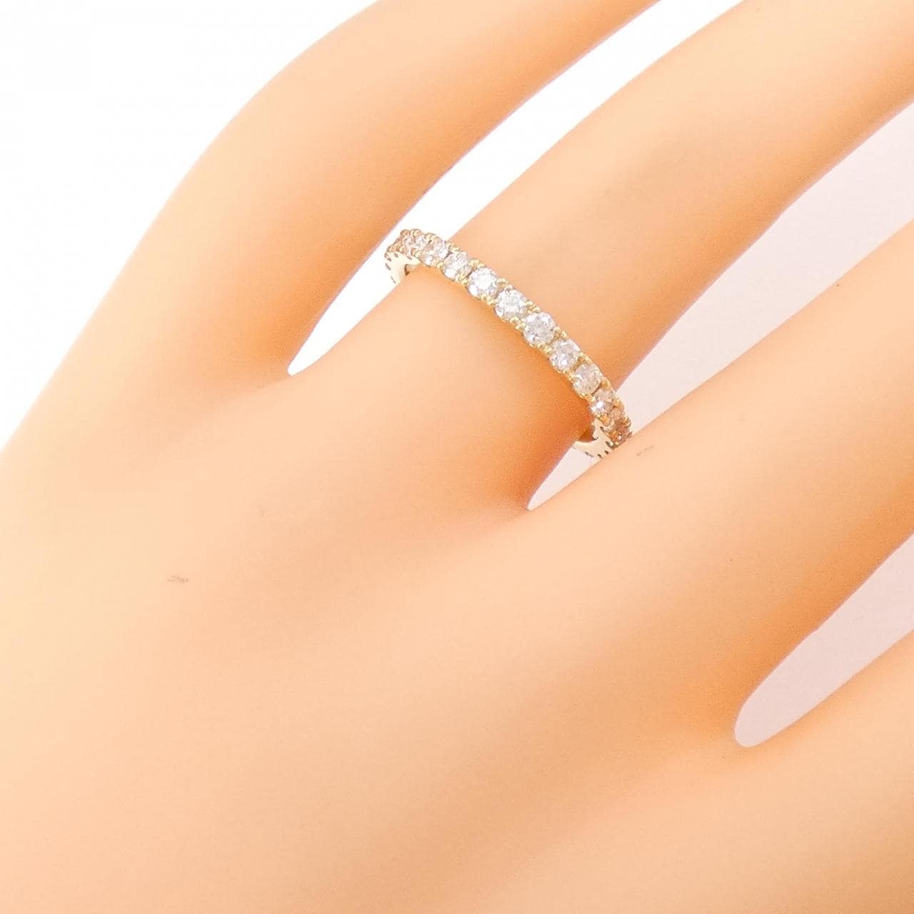 【リメイク】K18YG フルエタニティ ダイヤモンド リング 0.897CT