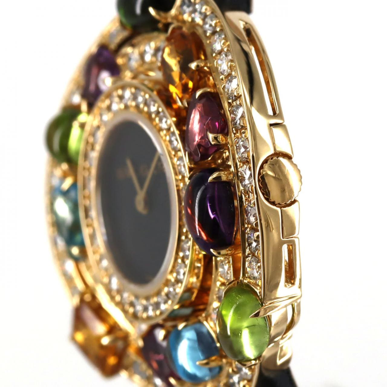 ブルガリ チェルキ YG/D&カラーストーン AE36G/AE36D2CBL YG クォーツ