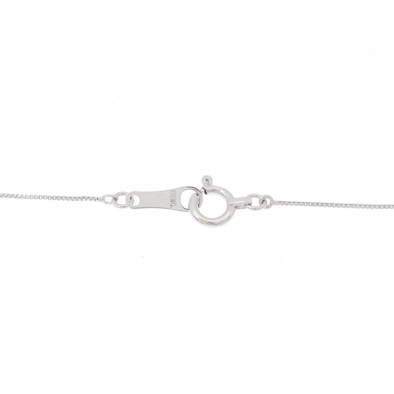 K18WG フラワー ダイヤモンド ネックレス 0.30CT