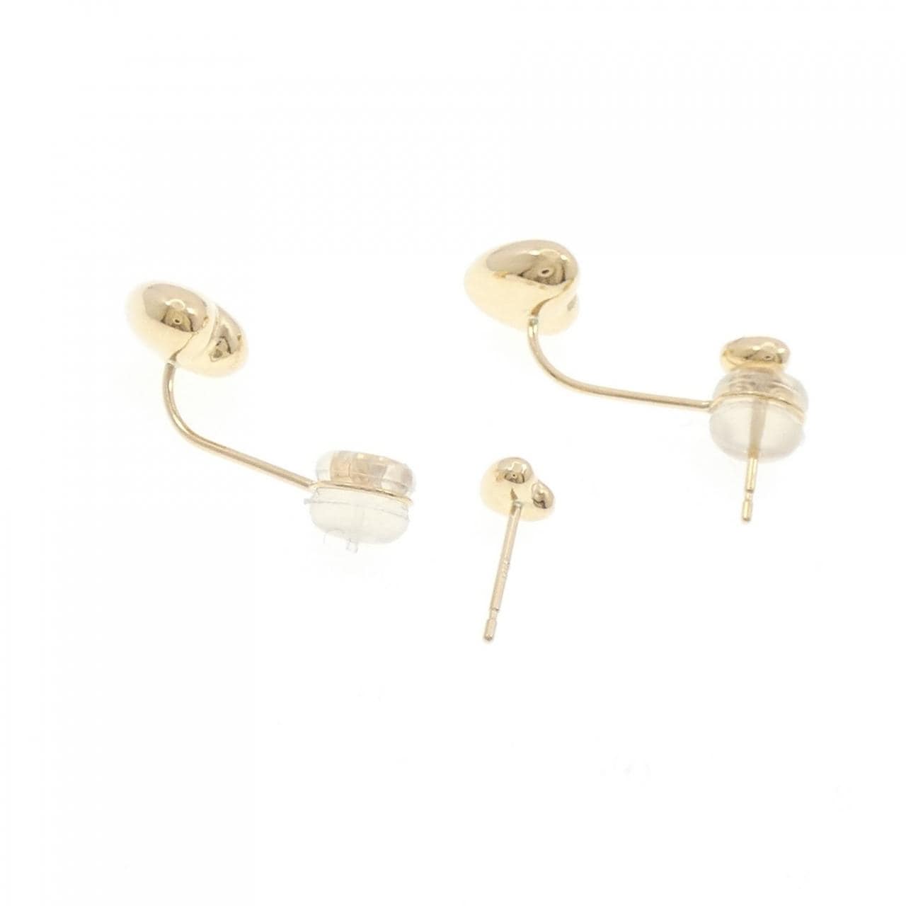 K18YG ハート ピアス