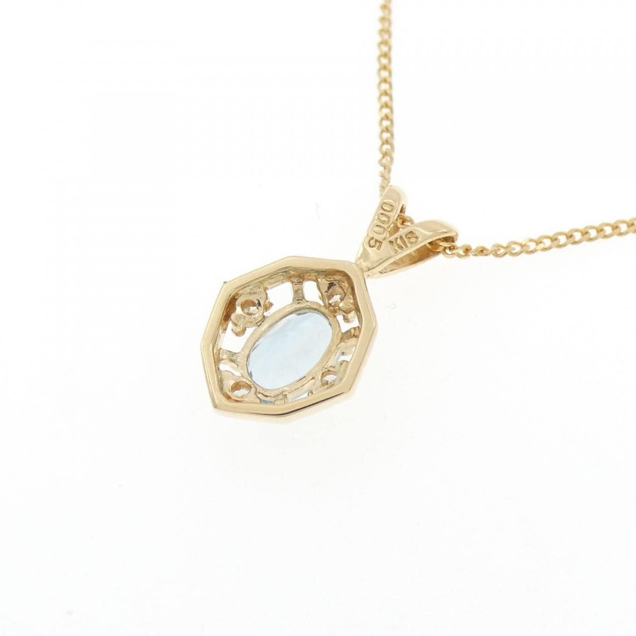 K18YG アクアマリン ネックレス