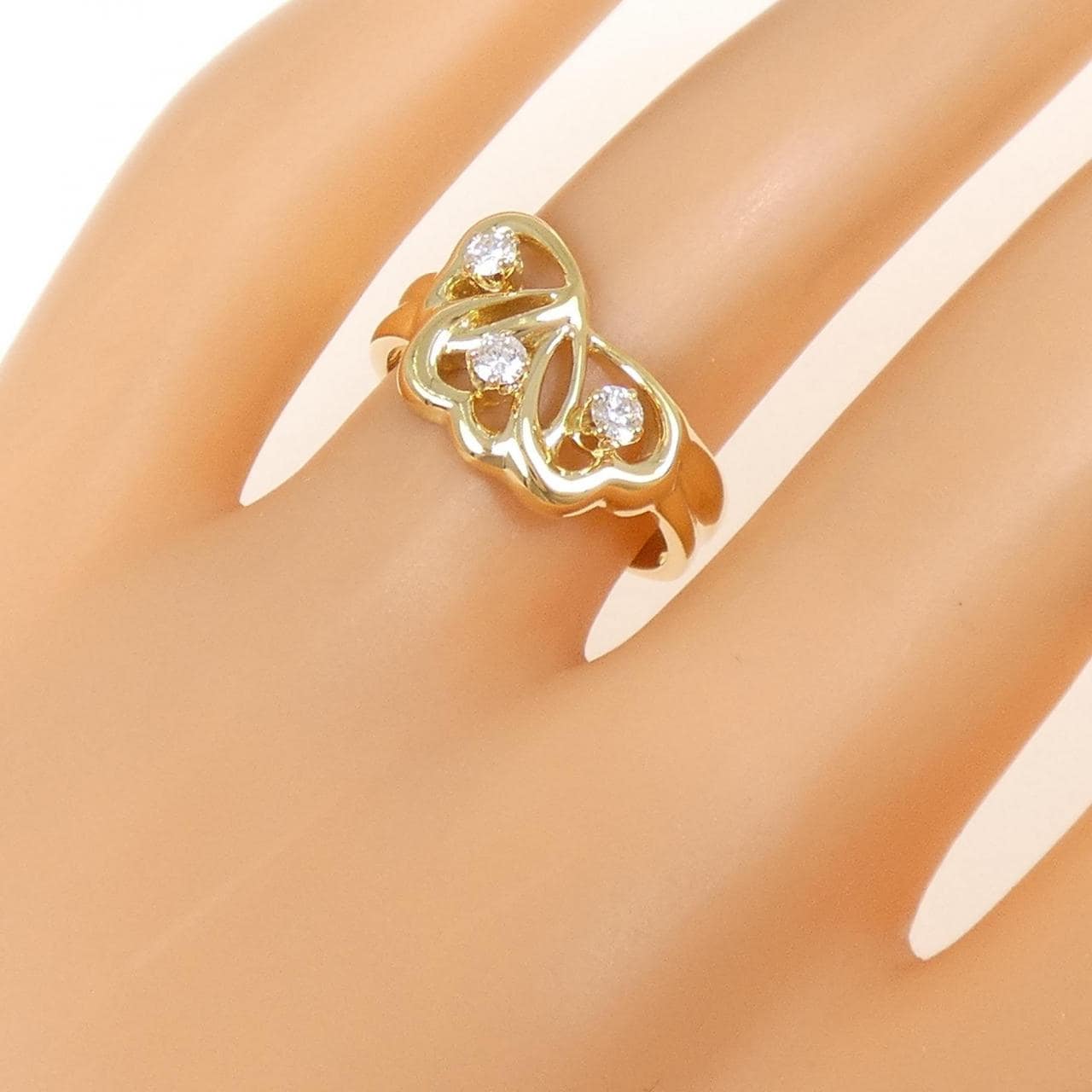 ティファニー トリプルオープンハート リング