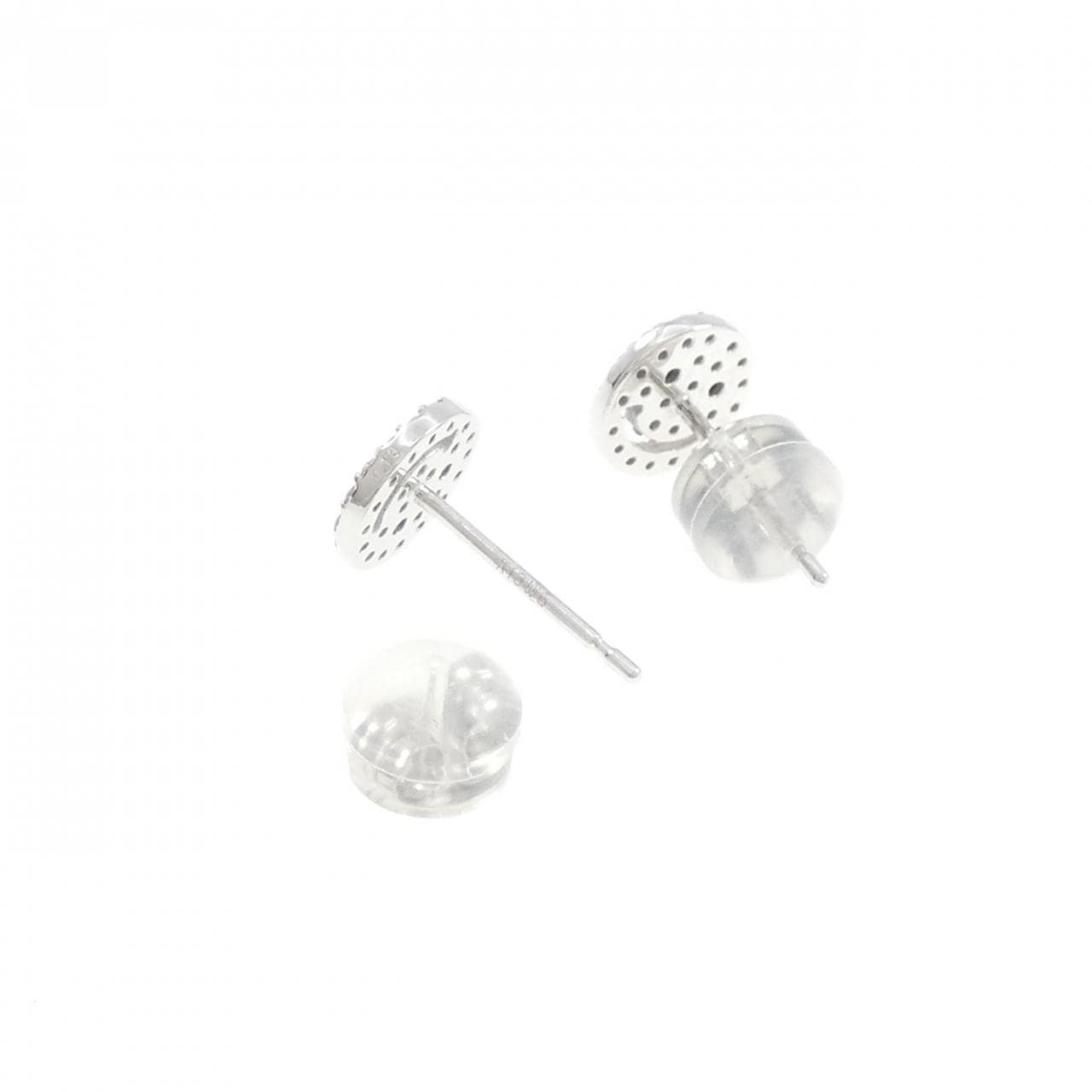 K18WG スマイル ダイヤモンド ピアス 0.26CT