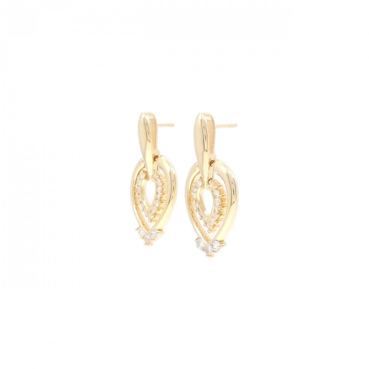 K18YG ダイヤモンド ピアス 0.30CT