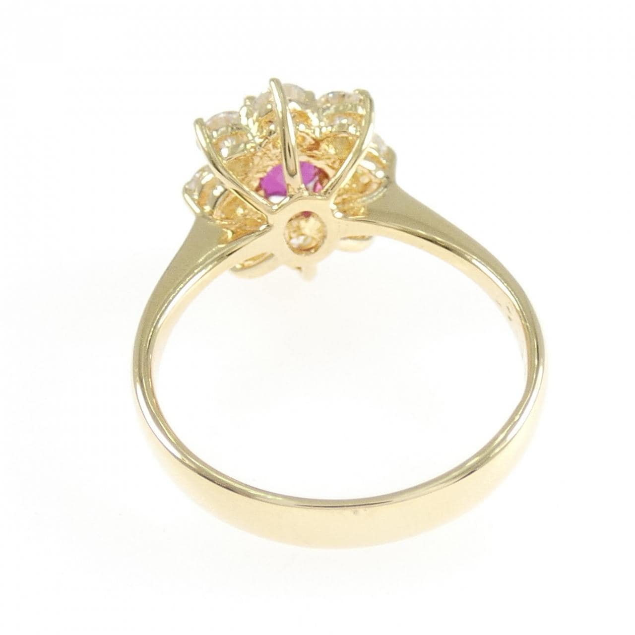 K18YG ルビー リング 0.88CT