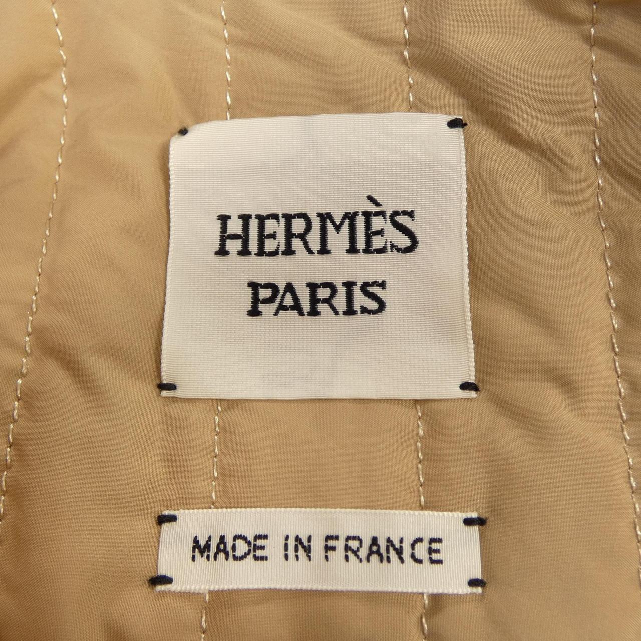 エルメス HERMES カルトゥッシュ クルードセル 6E0277DK ノーカラージャケット