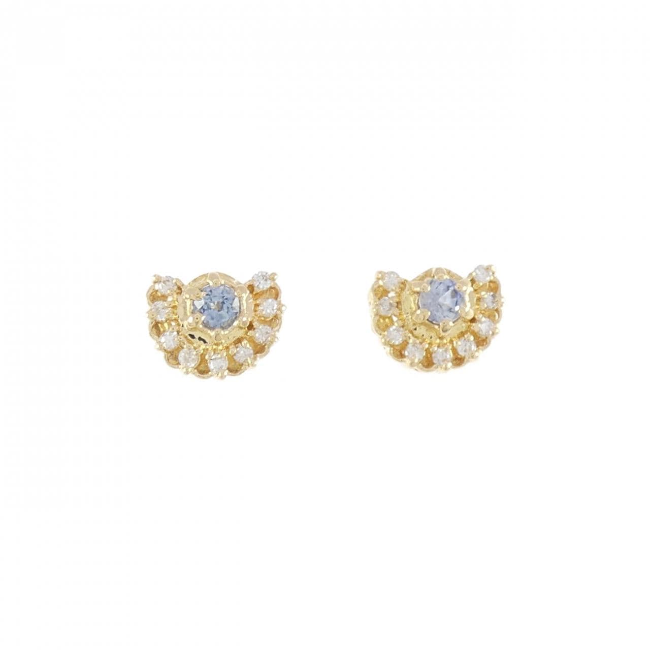 K18YG sapphire earrings