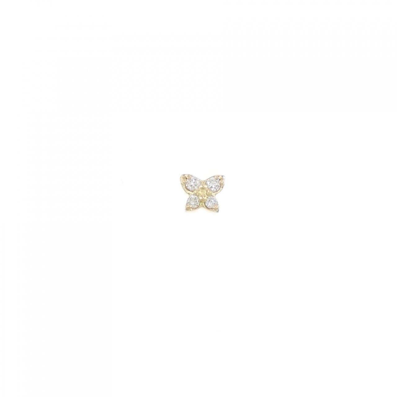 【新品】K18YG ダイヤモンド ピアス 0.02CT 片耳