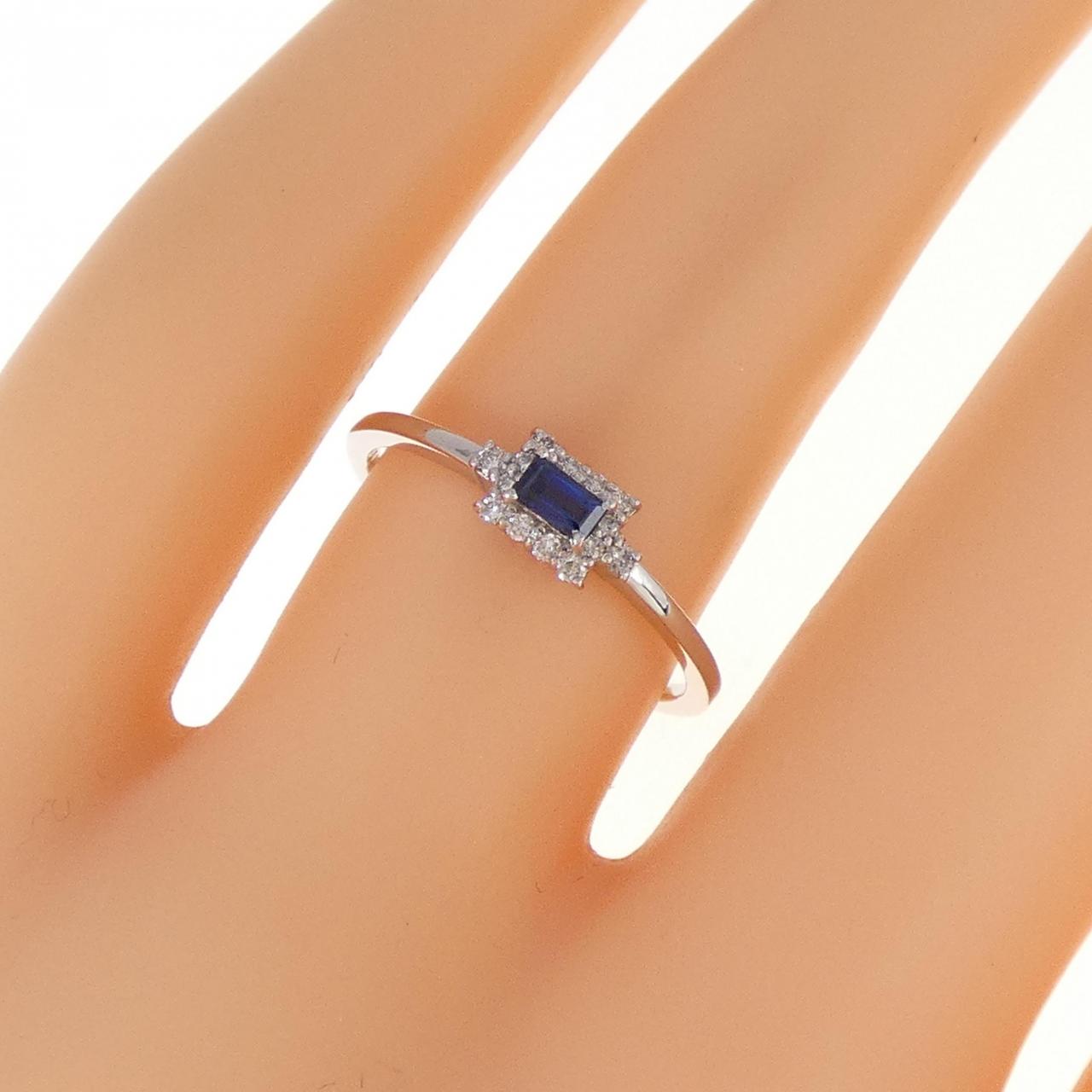 【新品】PT サファイヤ リング 0.10CT