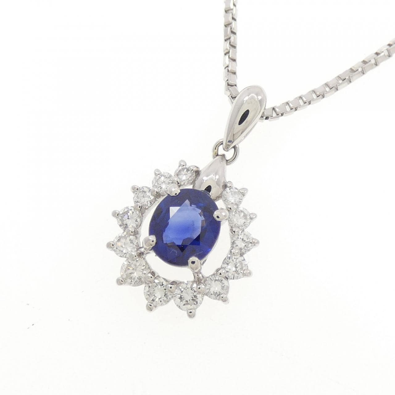 PT藍寶石項鏈0.64CT