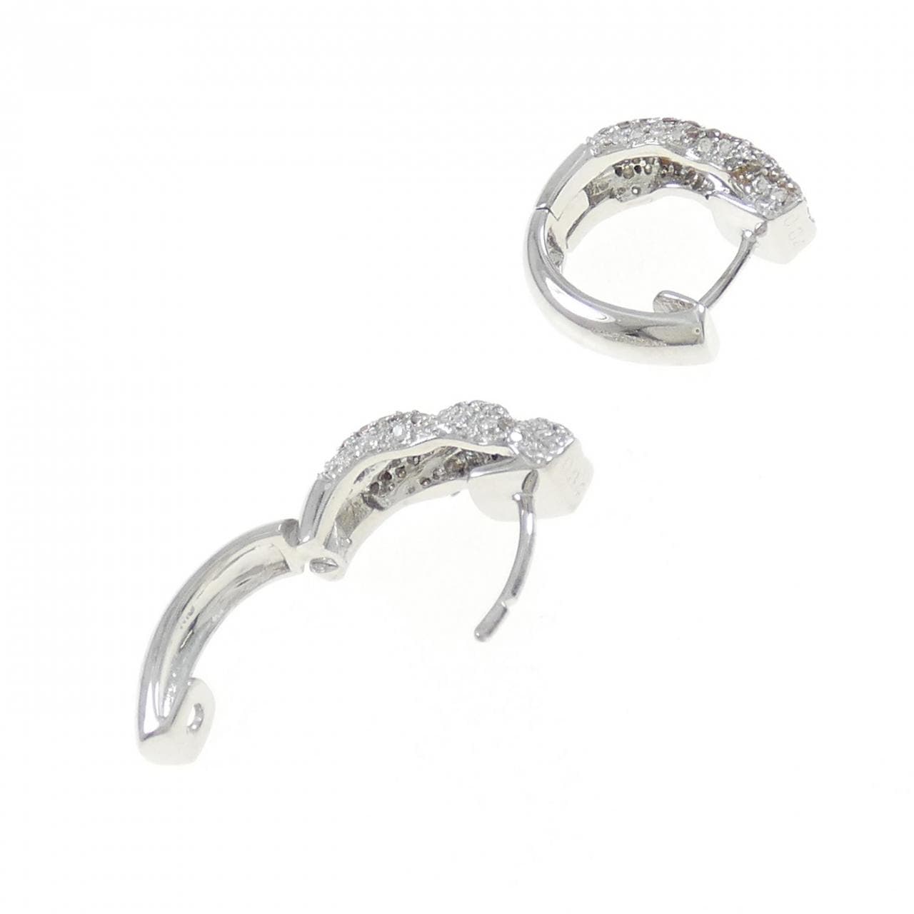 K18WG ダイヤモンド ピアス 1.68CT