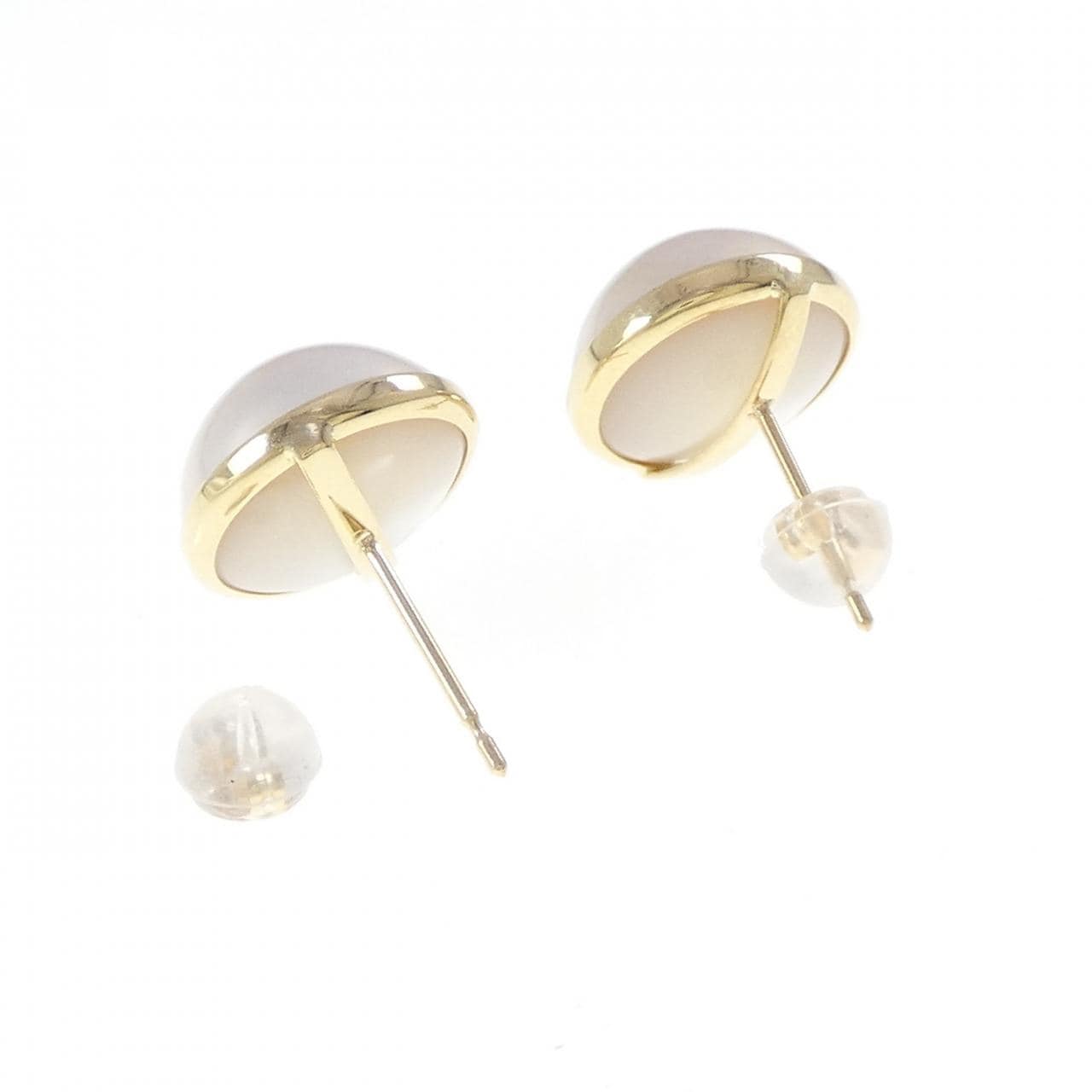 K18YG Mabe pearl earrings