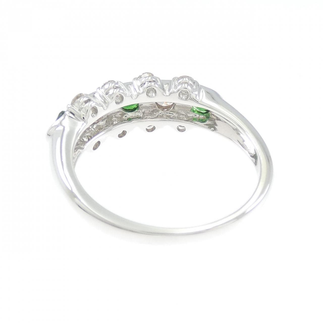K18WG グリーンガーネット リング 0.40CT