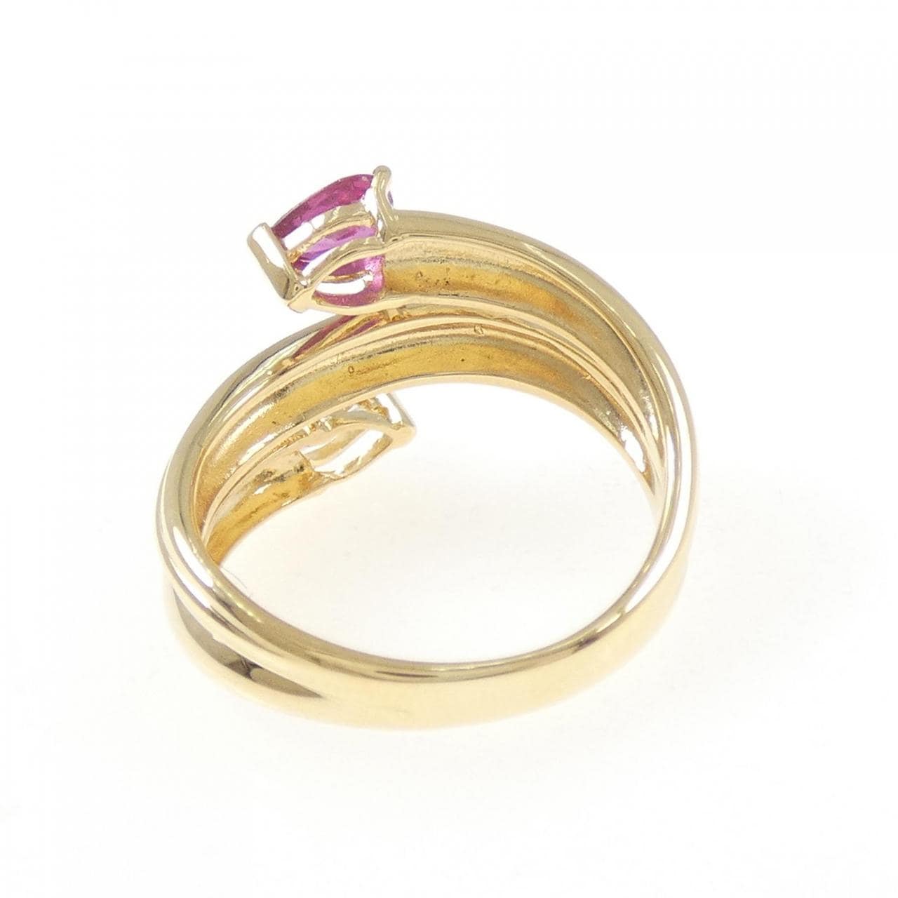 K18YG ルビー リング 0.34CT