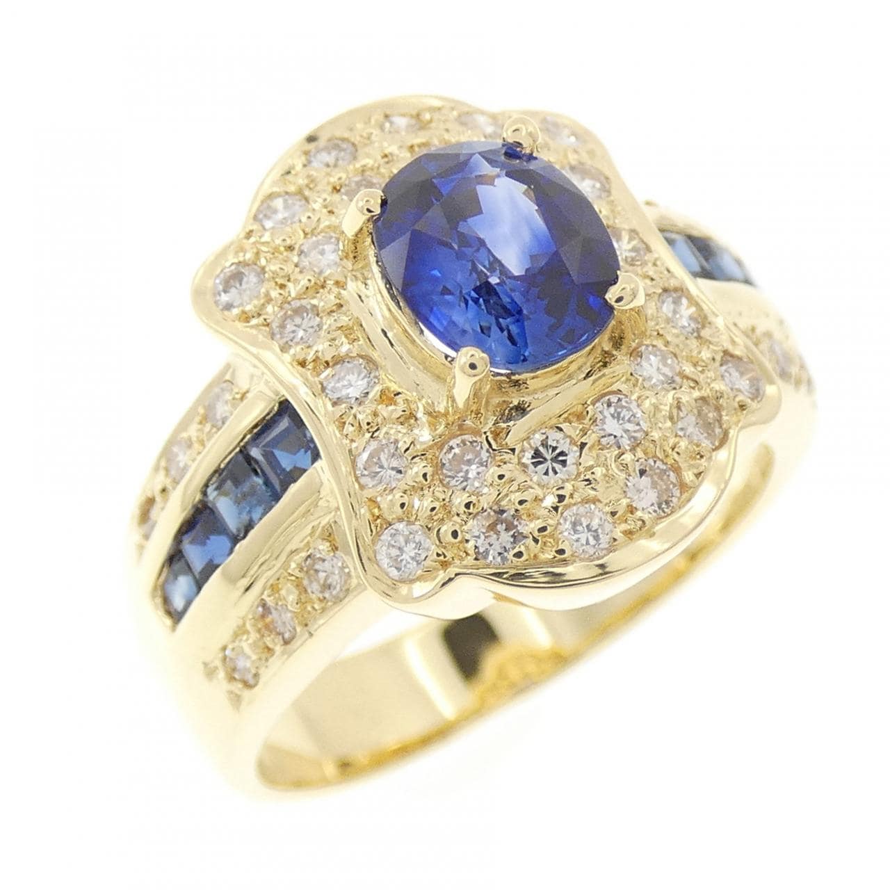 K18YG サファイヤ リング 0.92CT