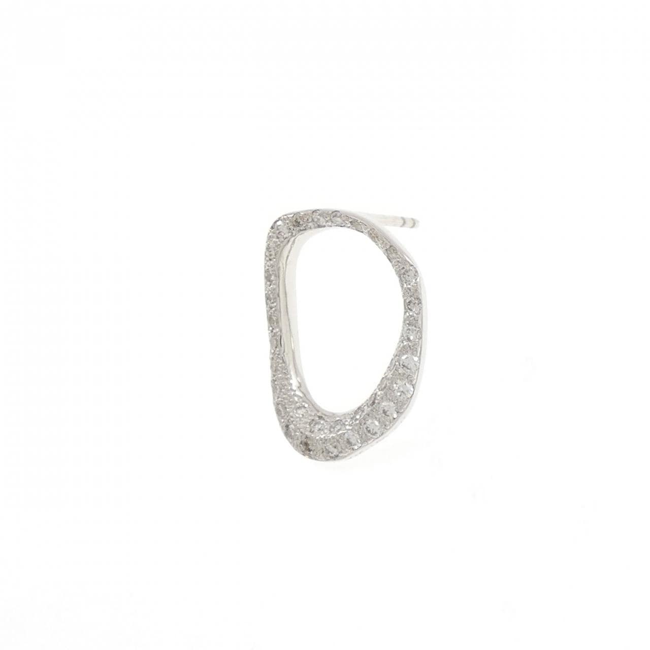 ヨン 合成ダイヤモンド ピアス 0.40CT 片耳