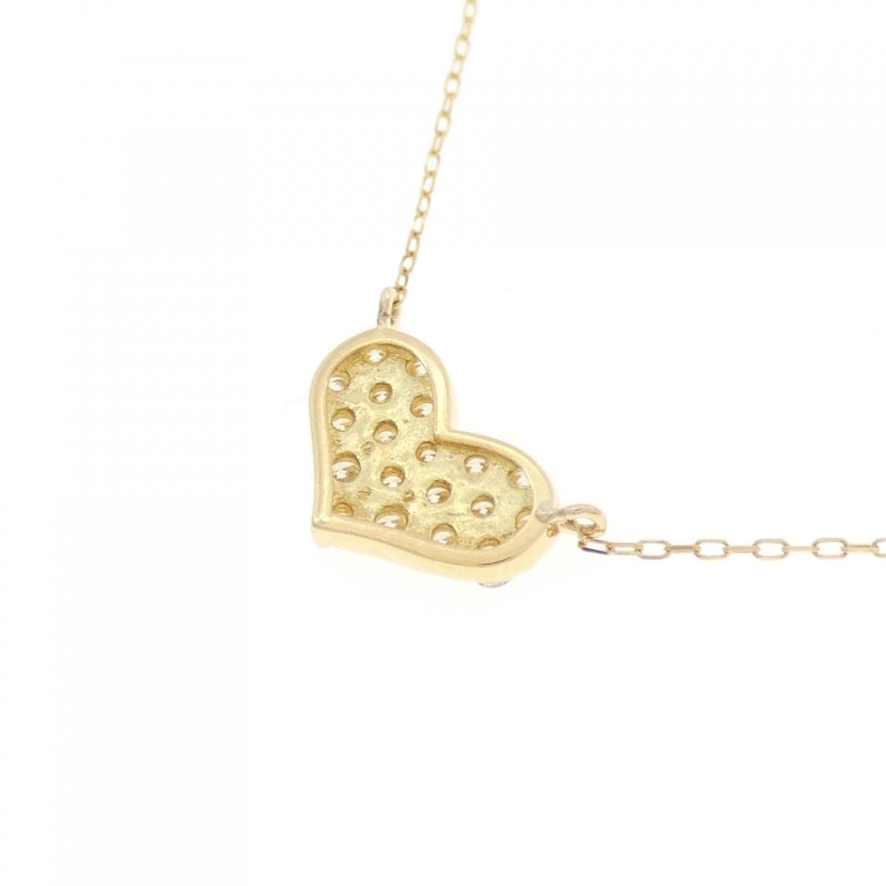 K18YG heart Diamond necklace