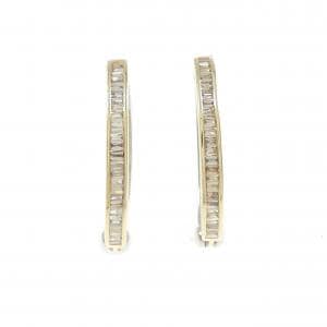 K18YG/PT950 ダイヤモンド イヤリング 1.00CT
