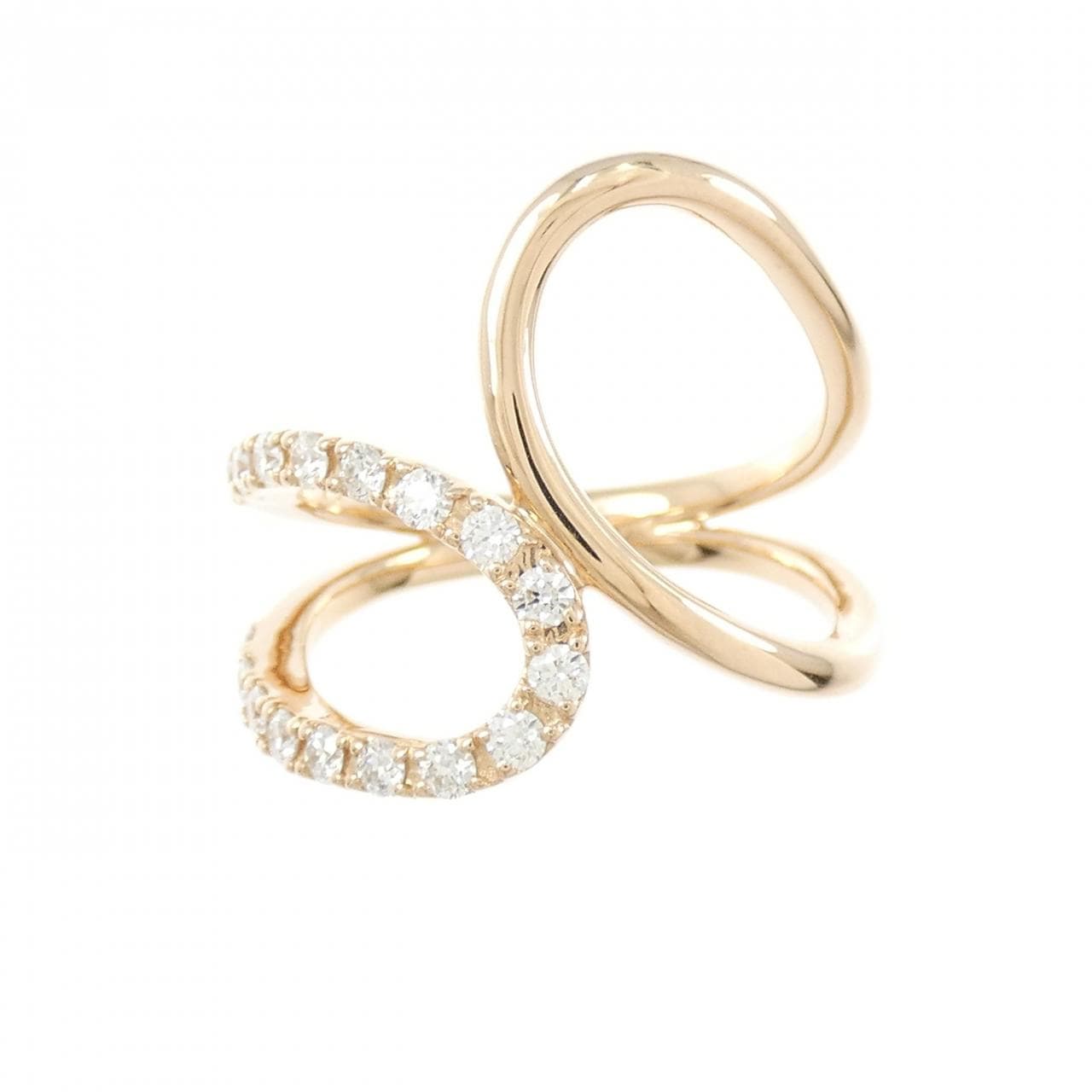 K18PG ダイヤモンド リング 0.37CT