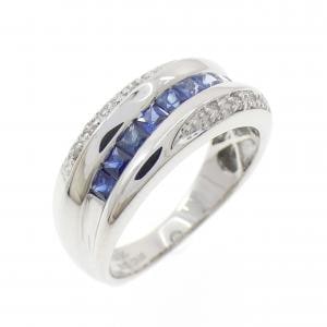 K18WG サファイヤ リング 0.60CT