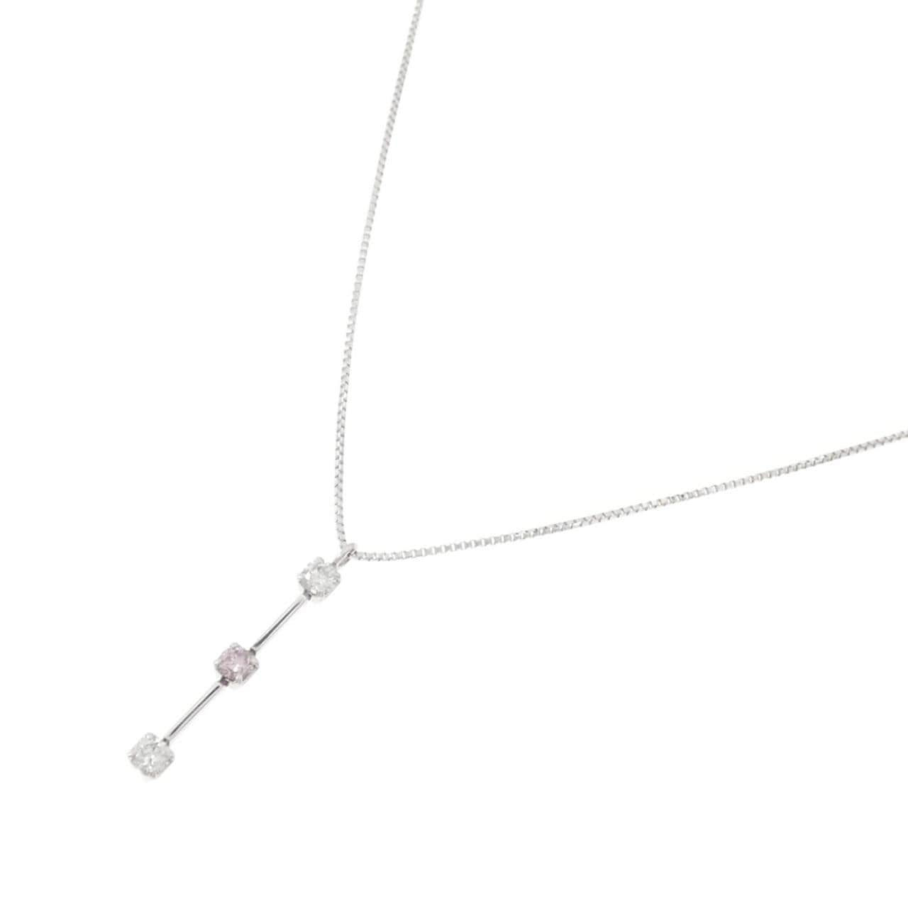 K18WG ダイヤモンド ネックレス 0.130CT