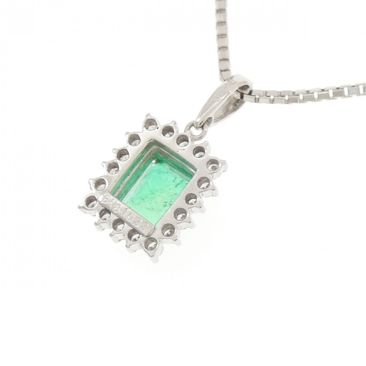 PT900/PT850 エメラルド ネックレス 0.84CT