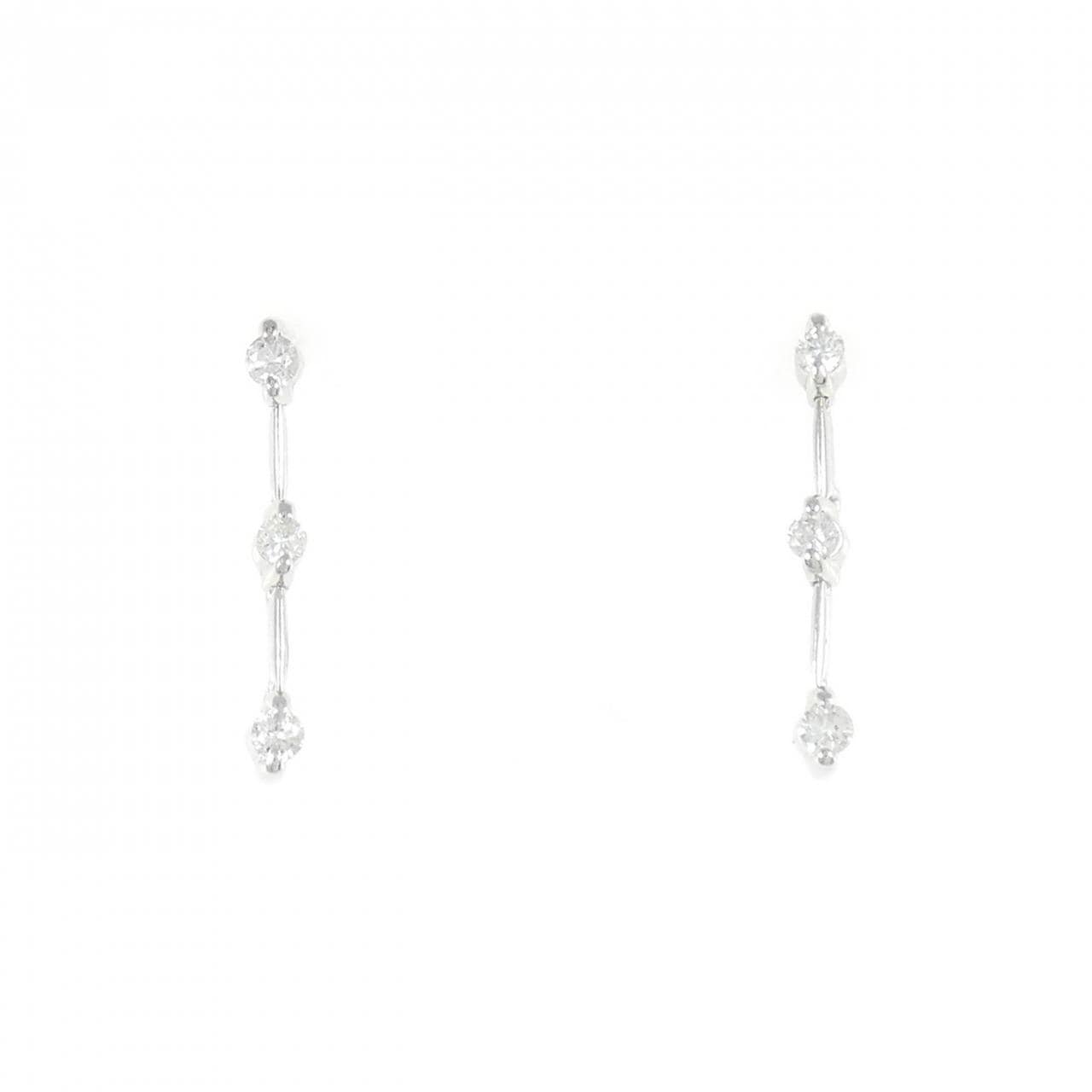 K18WG ダイヤモンド ピアス 0.2CT