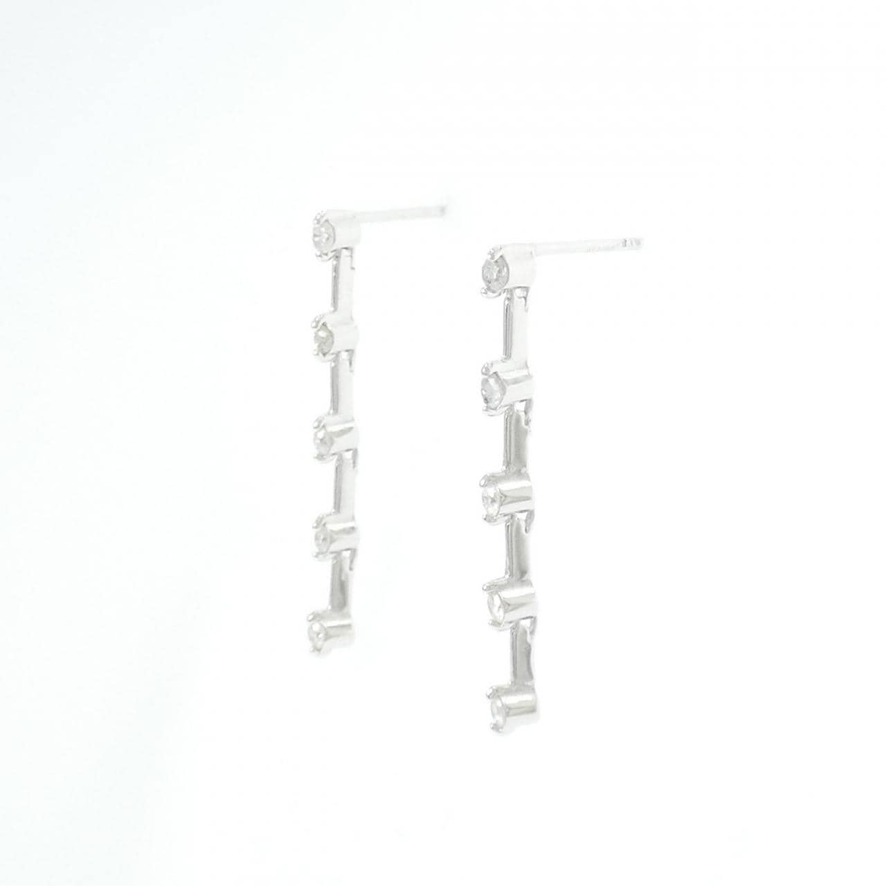 K14WG ダイヤモンド ピアス 0.20CT