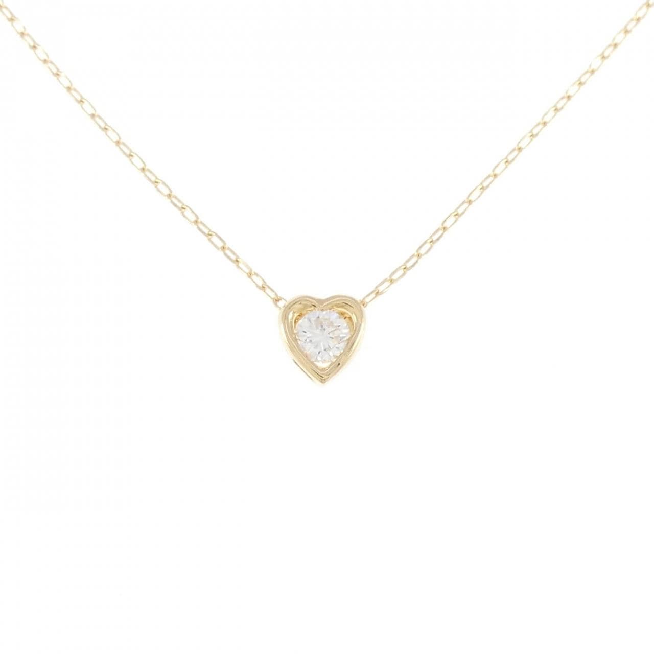 K18YG heart Diamond necklace 0.18CT