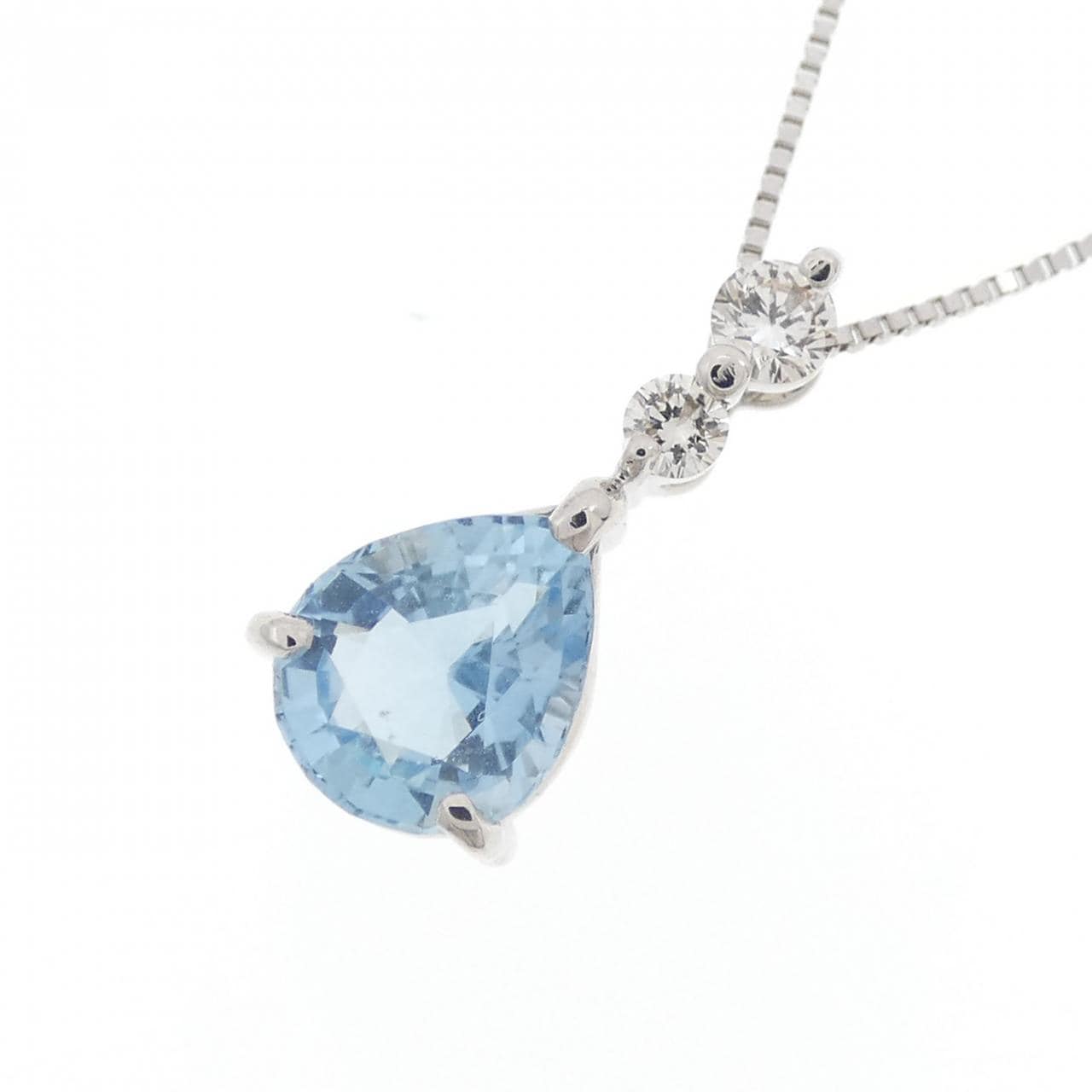 【リメイク】PT アクアマリン ネックレス 1.03CT