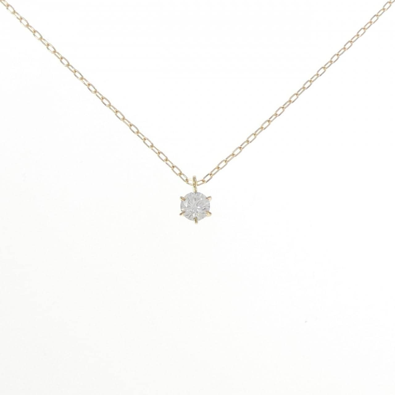 K18YG ソリティア ダイヤモンド ネックレス 0.205CT