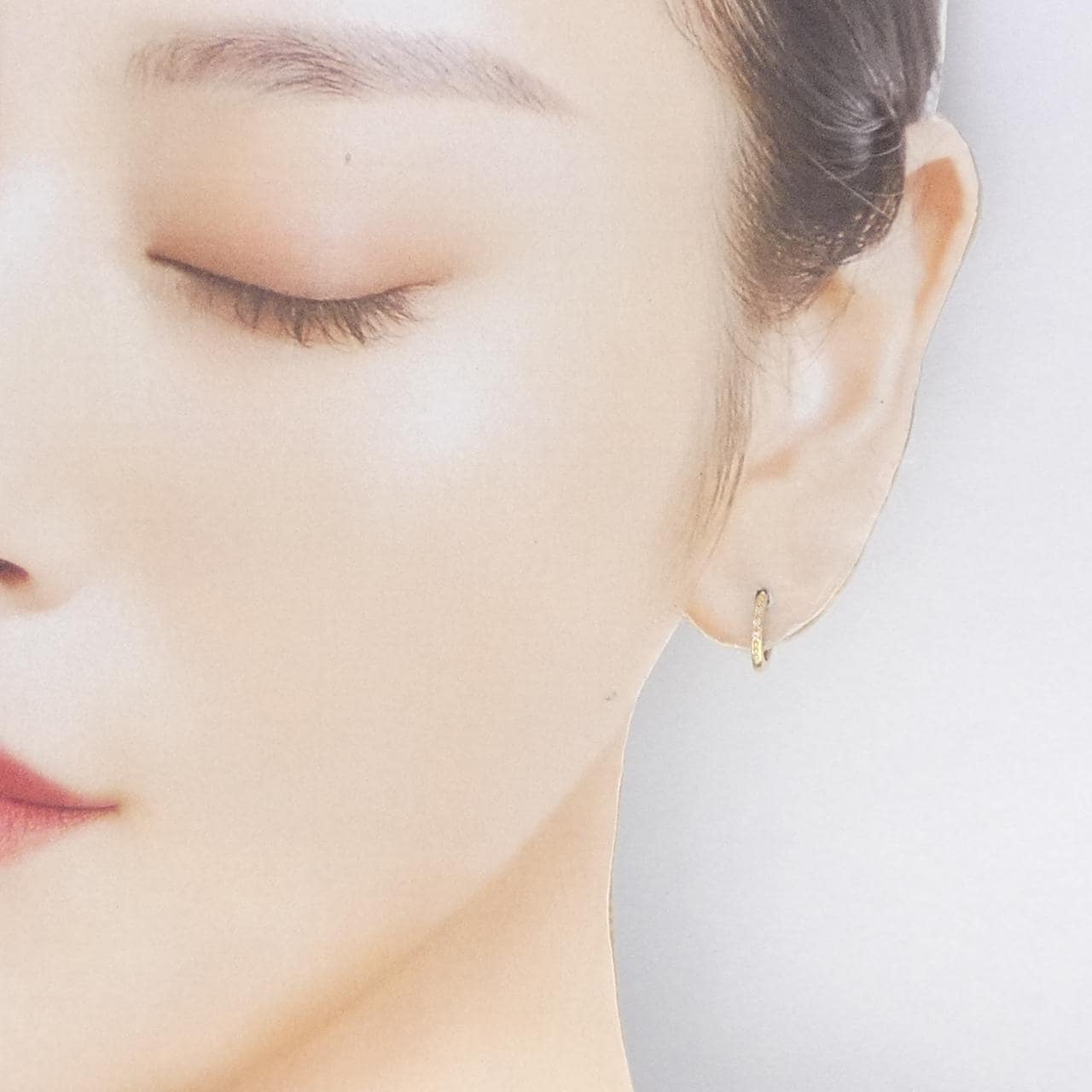 K18YG ダイヤモンド ピアス 片耳