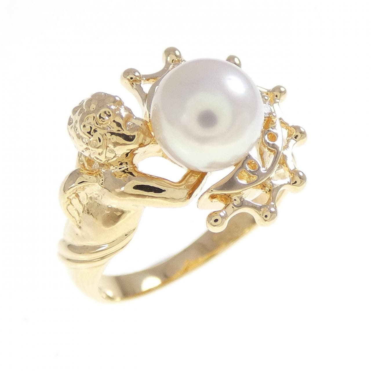 K18YG アコヤパール リング 7.2mm