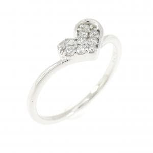 K18WG ハート ダイヤモンド リング 0.10CT