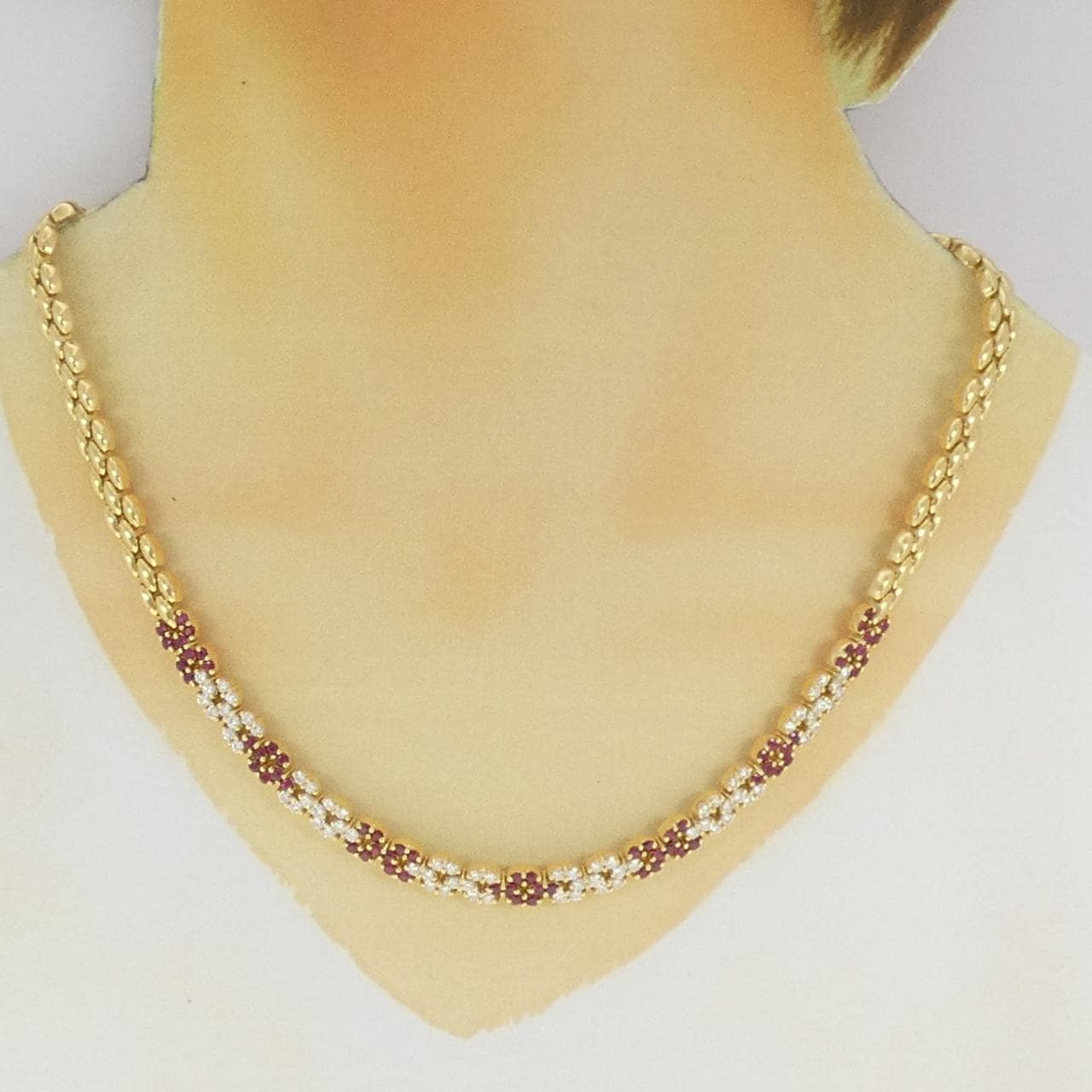 750YG ルビー ネックレス 3.12CT