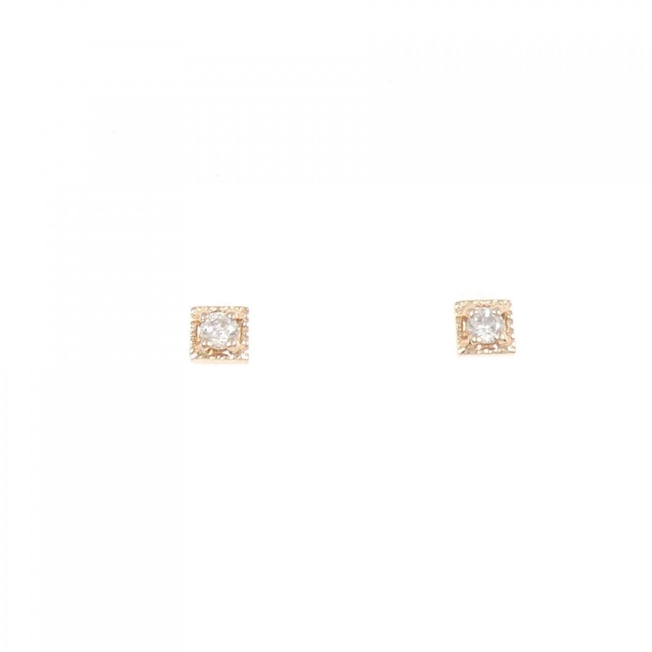 K10PG钻石耳环0.06CT