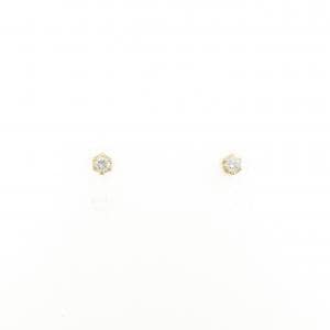 K18YG ソリティア ダイヤモンド ピアス 0.04CT