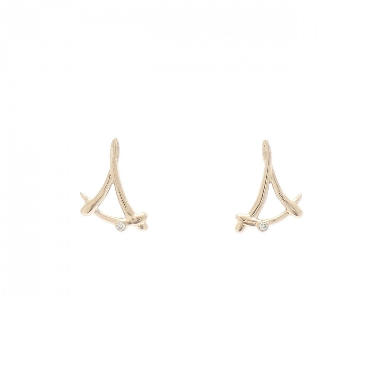 K18PG ダイヤモンド ピアス