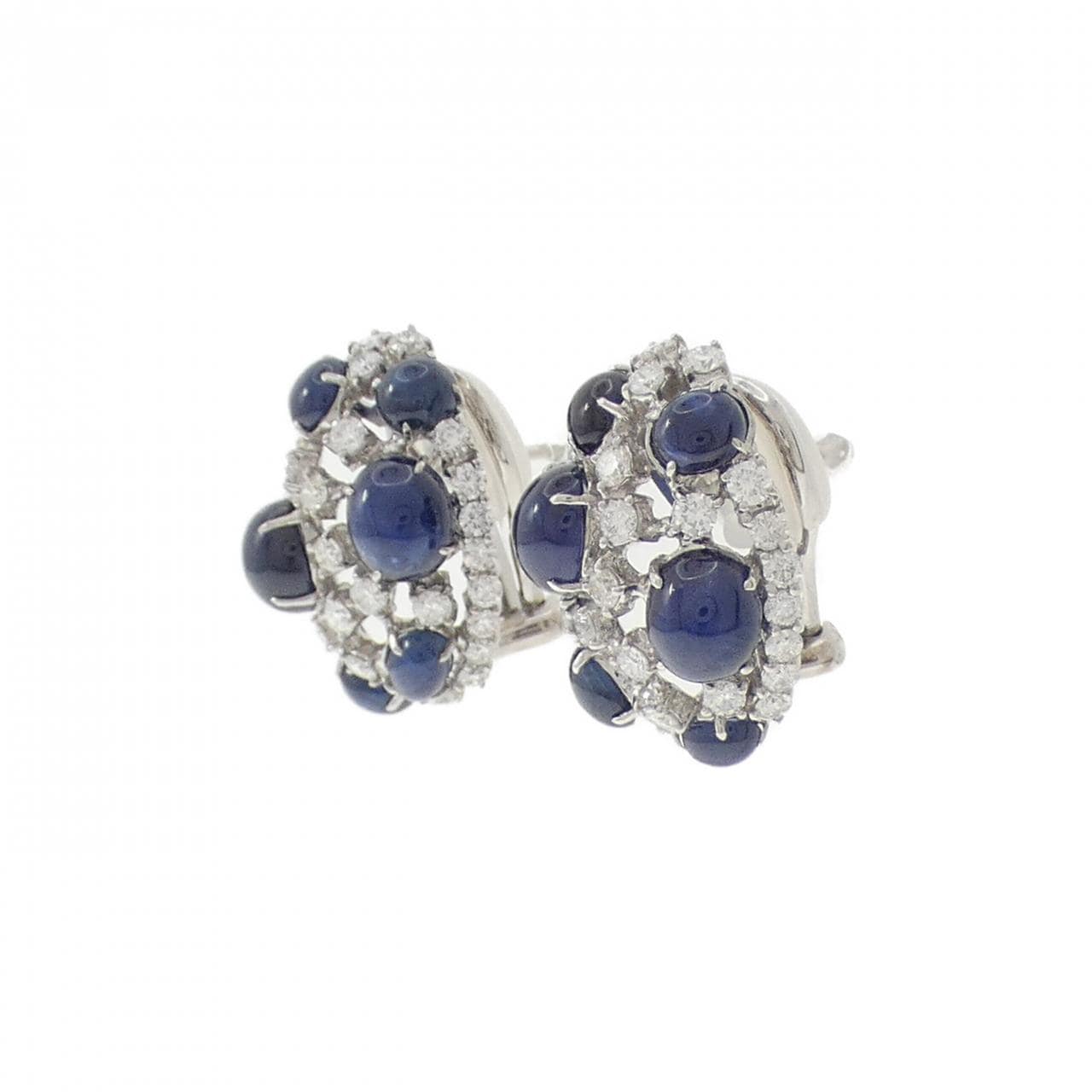 K18WG サファイヤ ピアス 9.71CT